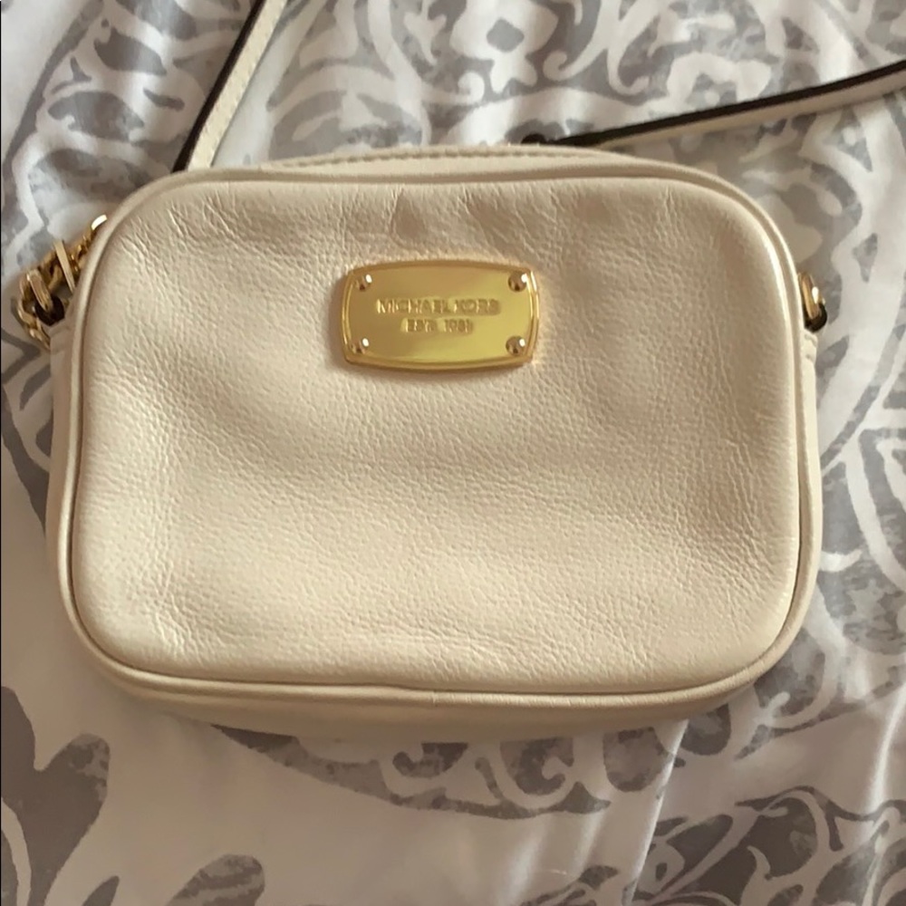 White Michael Kors Cross Body purse